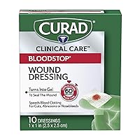 Curad CUR0055RBH Bloodstop Hemostatic Gauze, Helps Stop Bleeding Quickly, 1