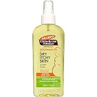 Palmer's Cocoa Butter Formula Soothing Oil with Vitamin E, Dry, Itchy Skin Relief, Pregnancy-Safe Anti-Itch Body Oil, 5.1 Ounces