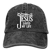 Jesus Saved My Life Unisex Adult Adjustable Denim Dad Hat