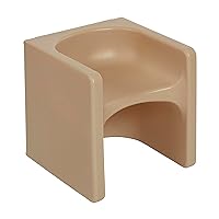 ECR4Kids Tri-Me 3-In-1 Cube Chair, Kids Furniture, Sand, 14.5