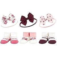 Hudson Baby Girl's Headband and Socks Giftset