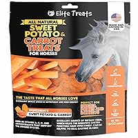 Horse Treats - Sweet Potato & Carrot 16 oz. | All Natural, Dehydrated Treat with No Additives or Preservatives | Made in The USA for Horses, Ponies, Donkeys | Training Treats 16 oz