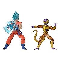 Dragon Ball Super Dragon Stars Battle Pack Super Saiyan Blue Goku Vs Golden Frieza Action Figure 6 inches