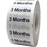 3 Months Baby & Toddlers Clothing Labels Size Strip Stickers for Retail Apparel 1.25 x 5 Inch 125 Adhesive Stickers