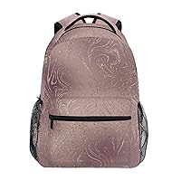 ALAZA Pink Glitter Luxury Marble School Bag Travel Knapsack Bags for Primary Junior High School