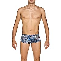 ARENA Men's Floral Allover Square Swim Short MaxLife Swimsuit