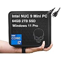 Intel NUC 9 Extreme Mini PC Gaming & Business Desktop Computer, Intel Core i7-9750H, 64GB RAM, 2TB PCIe SSD, Windows 11 Pro, Thunderbolt, Wi-Fi 6, Ethernet, 1 Year Warranty