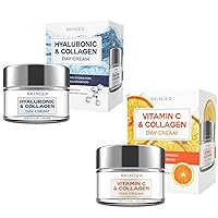 Moisturizer Facial Day Cream Moisturizer Value Set - Hyaluronic Acid and Collagen, Vitamin C and Collagen