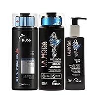 TRUSS Ultra Hydration PLUS Conditioner Bundle with La Moda Infusion Shampoo and Night Spa