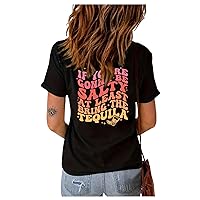 SOLY HUX Women's Plus Size Tops Letter Graphic Tees Short Sleeve Round Neck Summer T Shirt