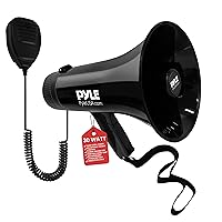 Portable Megaphone Speaker PA Bullhorn - Built-in Siren, 30W Adjustable Vol Control & 1000 Yard Range, Excellent Loudspeaker for Any Outdoor Sports, Cheerleading Fans Coaches & Safety Drills