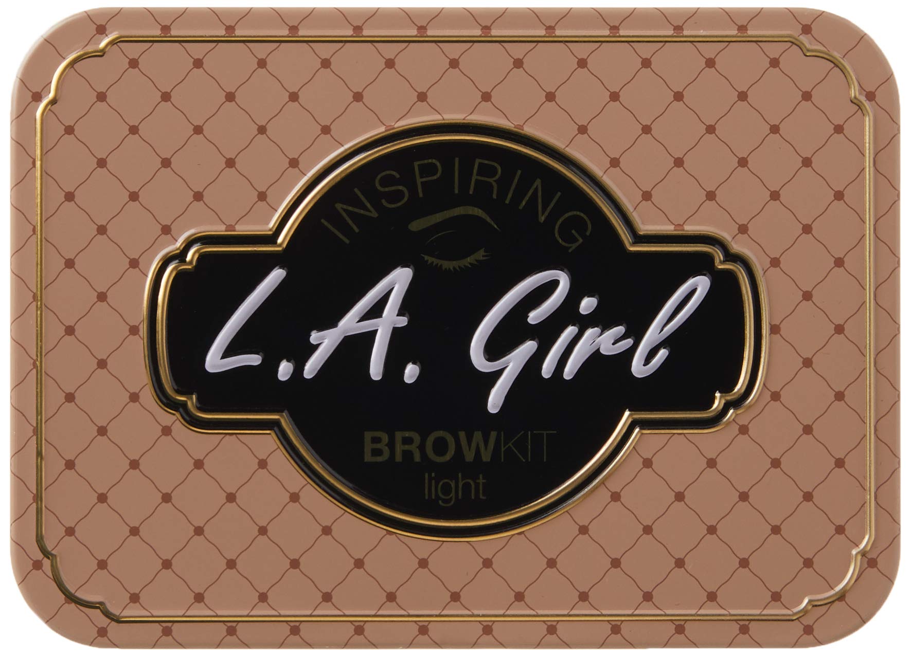 L.A. Girl Inspiring Brow Kit, Light and Bright (Light), Brow Wax 0.035 oz, Brow Powder 0.15 oz, Includes Tweezers and Dual Ended Brush with Spoolie,GES341