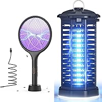 YISSVIC Bug Zapper Outdoor Indoor Waterproof and Electric Fly Swatter 4000V for Home Patio Office Courtyard