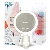 Vitamin C Shower Head Filter Set Made in Korea (Red) - Exellent Skin & Hair Enhancement, Aroma Therapy, Remove Chlorine & Impurities/Gift idea For Her/Him, wife, girlfriend