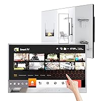 Soulaca 27 inches Smart Magic Mirror Touchscreen Waterproof for Bathroom Vanishing Android ATSC Tuner WiFi Front Touch Keys Hotel Moden 2024 TV