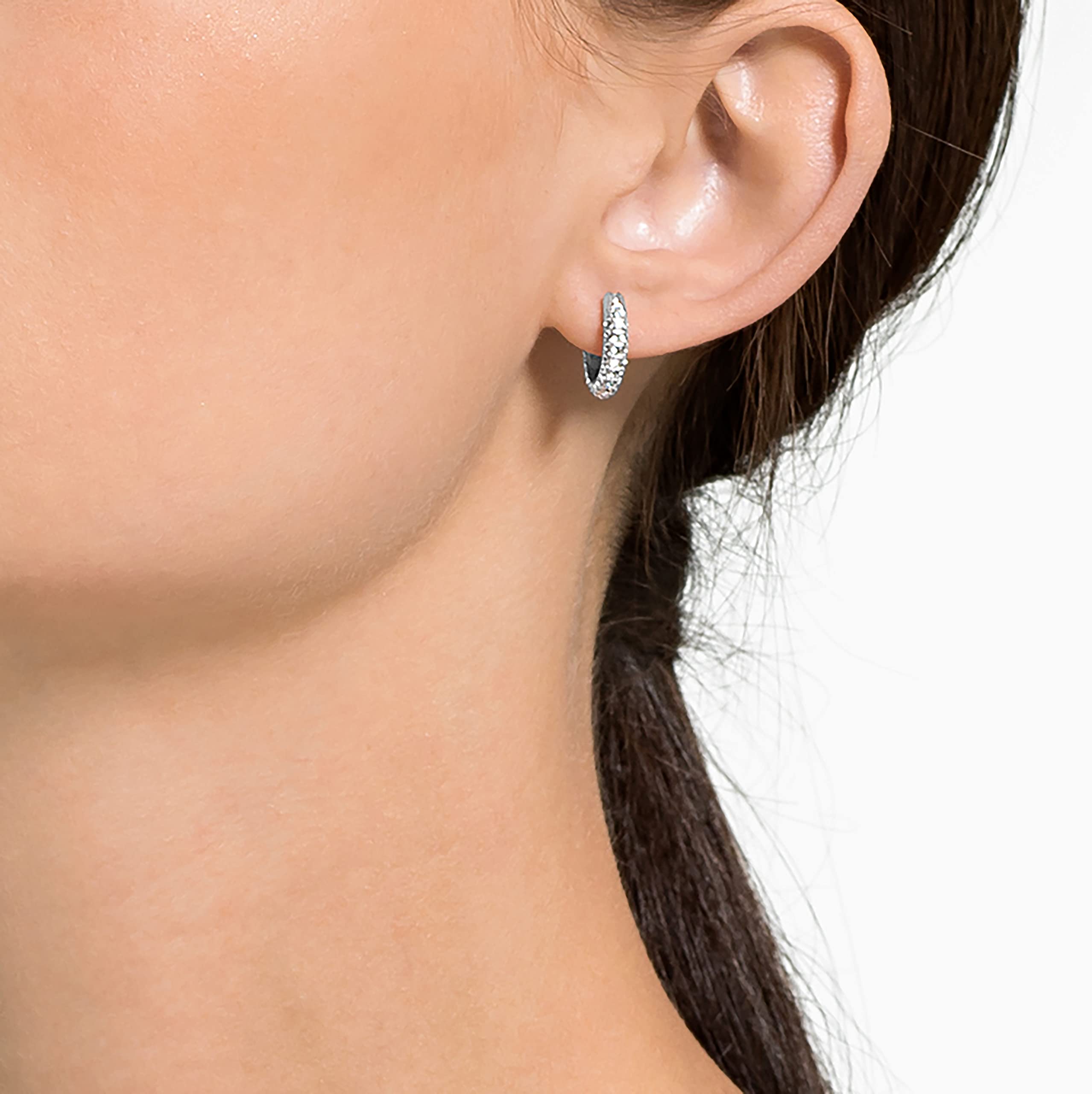 Swarovski Stone Crystal Pierced Hoop Earring Jewelry Collection