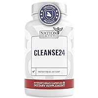 Cleanse24 - Intestinal Cleanse for Humans with Wormwood, Papaya, Black Walnut - Herbal Intestinal Cleanse, Gut Cleanse for Men & Women, 60 Capsules