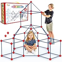 Fort Building Kit for Kids,STEM Construction Toys, Educational Gift for 4 5 6 7 8 9 10 11 12 Years Old Boys and Girls,Ultimate Creative Set for Indoor & Outdoors Activity,200 Pcs,Original
