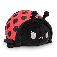 TeeTurtle - The Original Reversible Ladybug Plushie - Cute Sensory Fidget Stuffed Animals That Show Your Mood