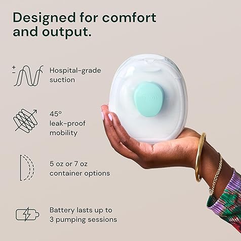 Wearable Breast Pump, Willow Go Double Electric Breast Pump, Cordless, Hands Free Breast Pump with 9 Levels of Hospital Grade Suction Strength, App Compatible & Fits Fully in Bra, 21mm & 24mm Flange