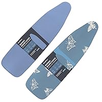 Ironing Board Cover and Pad Standard Size 15×54, Value Pack (Blue and Butterfly)