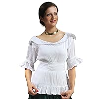 thepiratedressing Pirate Wench Peasant Renaissance Medieval Costume Blouse