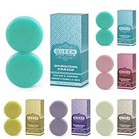 Pack of 5 QUEEN ORGANIC Kojic acid scrub soap