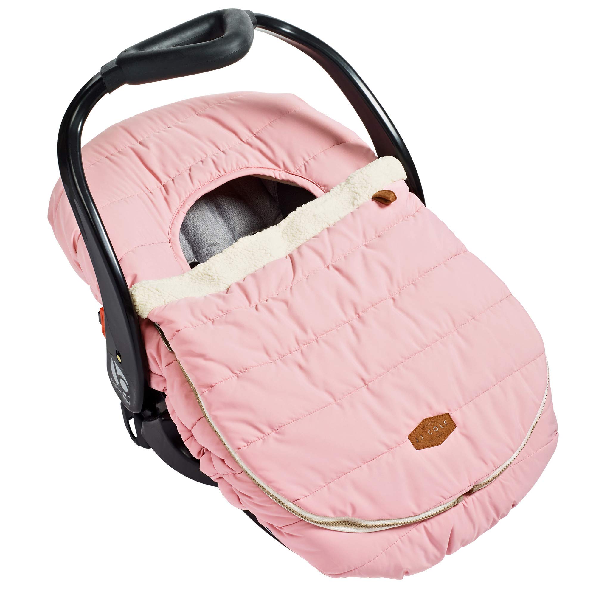 JJ Cole Baby Car Seat Cover, Blanket-Style Baby Stroller & Baby Carrier Cover, Blush Pink