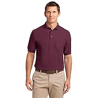 Port Authority Men's Silk Touch Polo with Pocket 5XL Burgundy