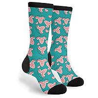 Obstetrical Nurse Cervix Uterus Crew Socks Mid Calf Dress Socks Casual Long Tube Socks For Men Women Boy Girl