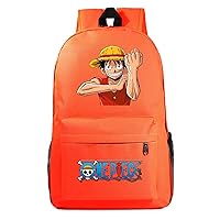 One Piece Waterproof Daypack Large Capacity Travel Backpack Lightweight Luffy Backpack Canvas Bookbag