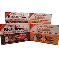 G Washington's Seasoning and Broth - 2 Golden and 2 Rich Brown Variety Pack - Meat and Gluten-Free
