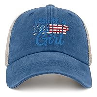 Trump Hats Yes I'm A Trump Girl Hats for Mens Baseball Cap Fashion Washed Workout Hat Cotton
