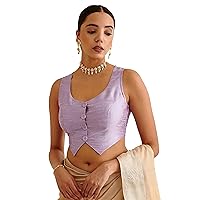 Elina fashion Women's Readymade Cotton Blouse For Sarees Indian Designer Bollywood Padded Stitched Choli Crop Top