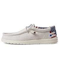 Hey Dude Wally Patriotic Slip-On Casual Shoes Off-White Patriotic EU 45 (US Men's 12) Medium