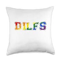 Do Dilfs, Support Addicts, Anti-Drugs Throw Pillow, 18x18, Multicolor