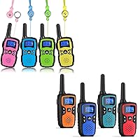 Wishouse Walkie Talkies for Kids,Family Walky Talky Adults Childrens Radio Long Range,Outdoor Camping Fun Toys Birthday Xmas Gifts for 3 4 5 6 7 8 9 10 Year Old Girls Boys (No Battery) 8 Pack