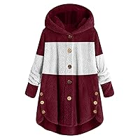 Womens Winter Coats with Hood 2023 Trendy Fuzzy Oversized Hoodie Puffy Lightweight Sherpa Jacket Fleece Jacket