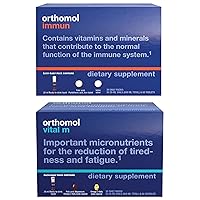Orthomol Immun & Vital M Vials, Men's Health and Immune Support Supplements, 30-Day Supply