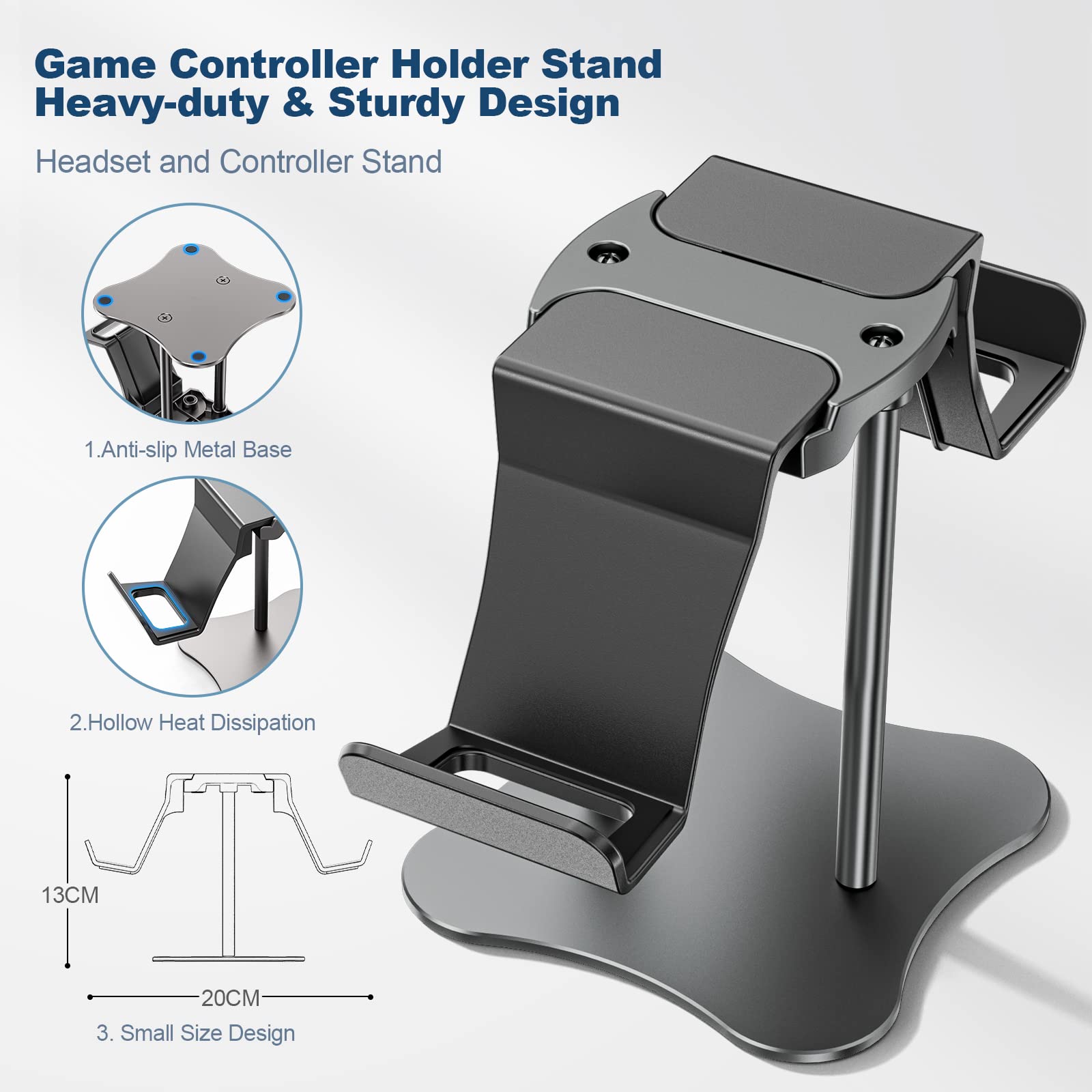 OIVO Controller Holder, Controller Stand Compatible with PS5/PS4/Xbox Series/Xbox One/Switch Pro, Game Controller Organizer for Desk, Controller Desk Mount & Storage for Game Controller