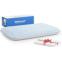 Ultra Thin Pillows for Sleeping, Ultra Thin Lightweight Foam Pillow for Stomach and Back Sleepers Thin Cooling Flat Soft Pillow 2.25