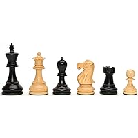 WE Games Classic Wooden Staunton Chess Pieces, Weighted & Hand Polished - 3.375 in. King