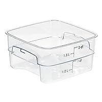 Cambro FreshPro 2Qt Food Storage Container in Clear for Industrial and Kitchen Use, Pantry Organization and Ingredient Freshness