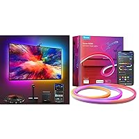 Govee Envisual TV LED Backlight with Camera Bundle with Govee RGBIC Neon Rope Light 16.4ft