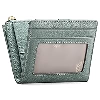 FALAN MULE Small Womens Wallet Genuine Leather Bifold Card Holder RFID Blocking with Zipper Coin Pocket
