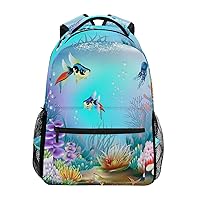 Beach Sea Ocean Blue Backpacks Travel Laptop Daypack School Bags for Teens Men Women