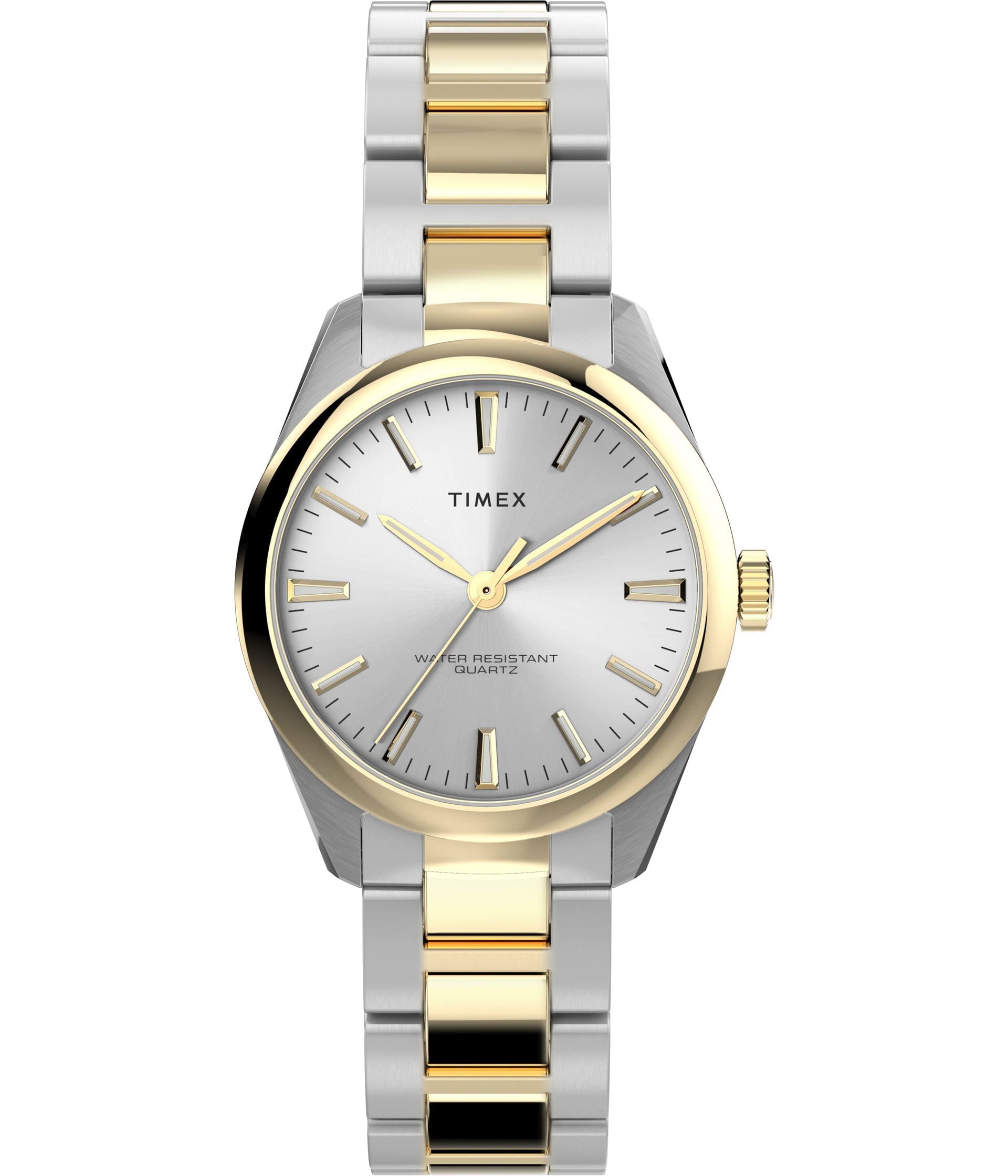 Timex Women’s Highview 32mm Watch - Silver Tone Dial Gold Tone Case Two Tone Bracelet