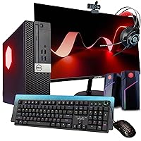 Dell Prebuilt RGB Gaming Desktop Computer | Core i7 + GeForce GT 1030 2GB GPU | 1080p Gaming PC | 16GB DDR4 RAM | 500GB SSD | Wi-Fi 5G + Bluetooth | Windows 10 Pro | New 24in LCD Monitor (Renewed)