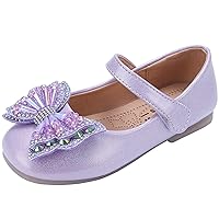 Shoes for Toddler Girls Flat Sandals Students Dance Performance Shoes Sequin Bow Princess Shoes Baby Mary Jane Shoes