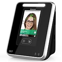 Time Clocks for Employees Small Business - CX7 Biometric Clock in and Out Machine - Face + RFID + Pin Punching in one, Support Door Access, with Professional Cloud Software (0 Monthly Fee)